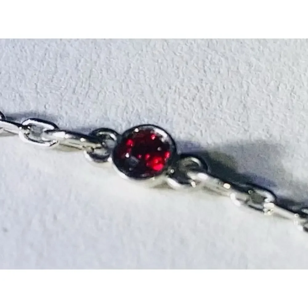 Swarovski Heart Bracelet Crystal Pave Chain Adjustable Red Rhinestone Dainty Swa
